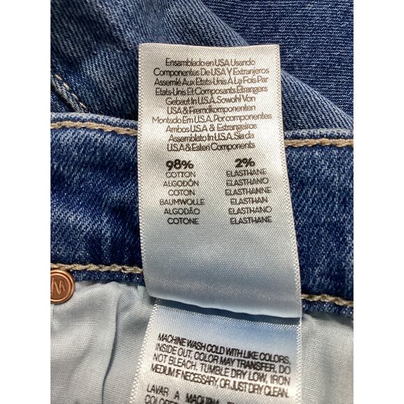 Mother The Mid Rise Blue Dazzler Ankle Fray Size 28 - Picture 5 of 5